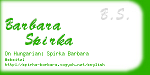 barbara spirka business card